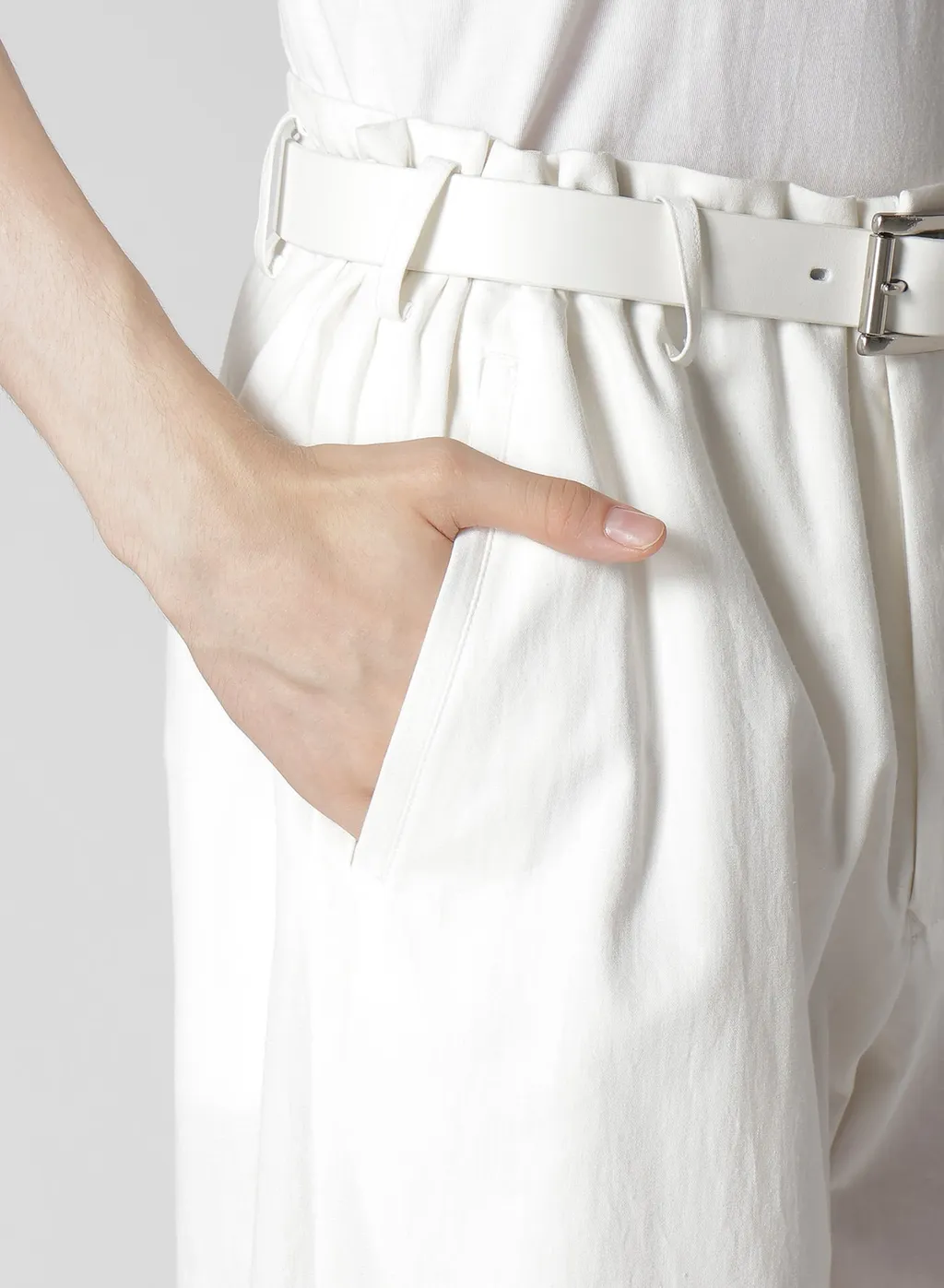 C/L Printed Belted Hem Pants