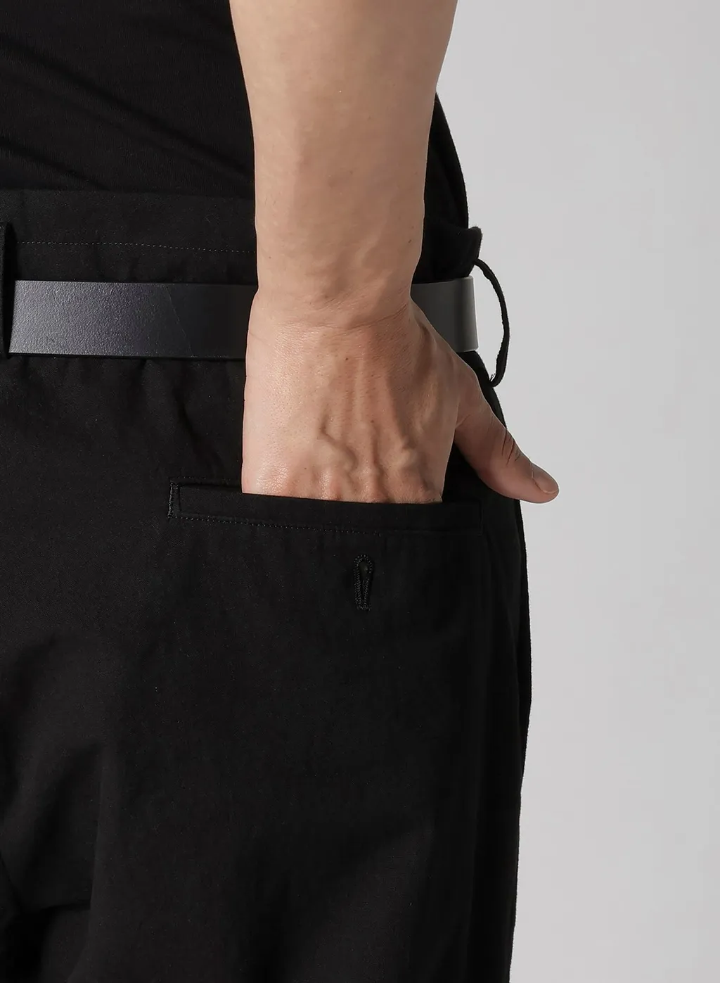 C/L Cambas Black Pta Belted Hem Message Pants