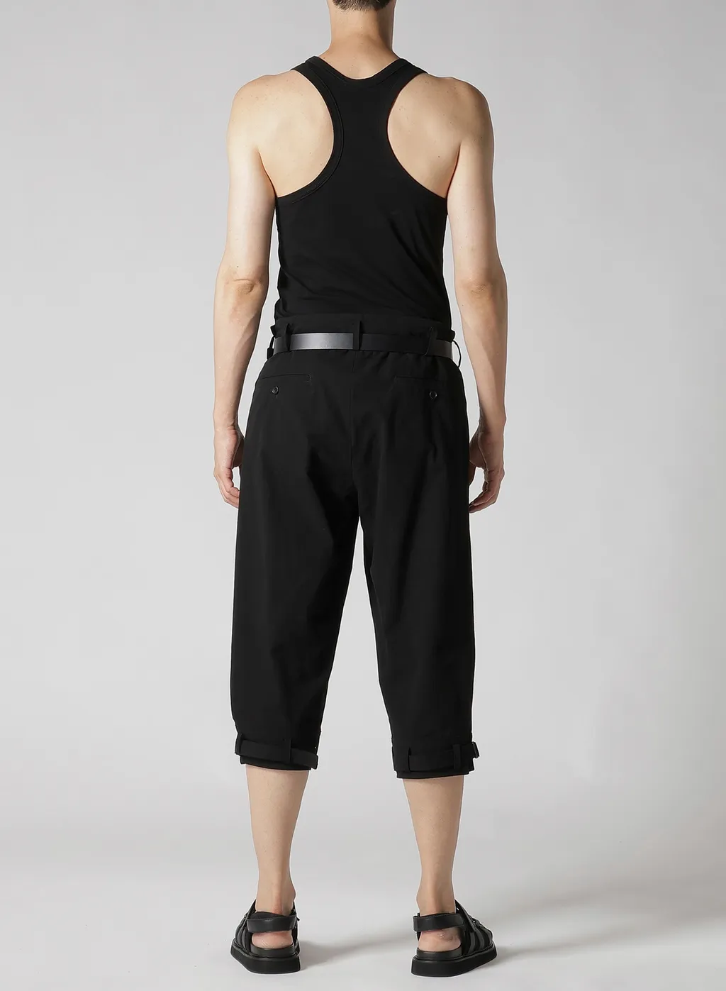 C/L Cambas Black Pta Belted Hem Message Pants