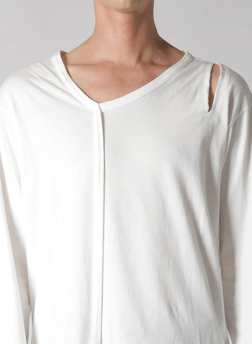 Single Jersey Binder V Neck Long Sleeve