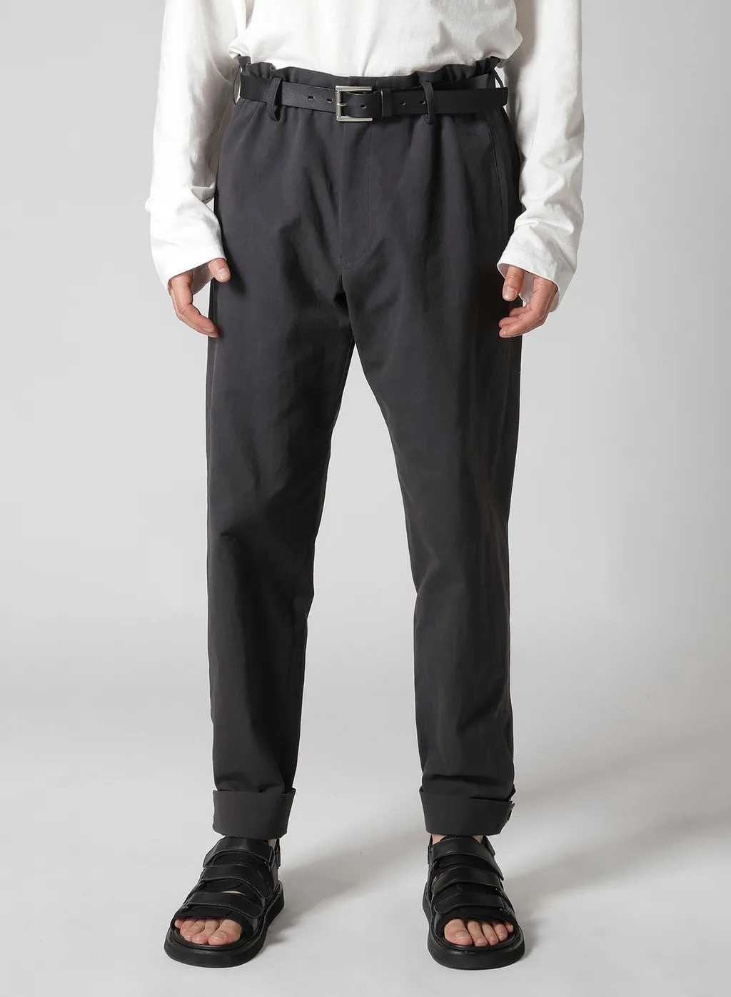 C/ Poplin Tab Detail Slim Pants