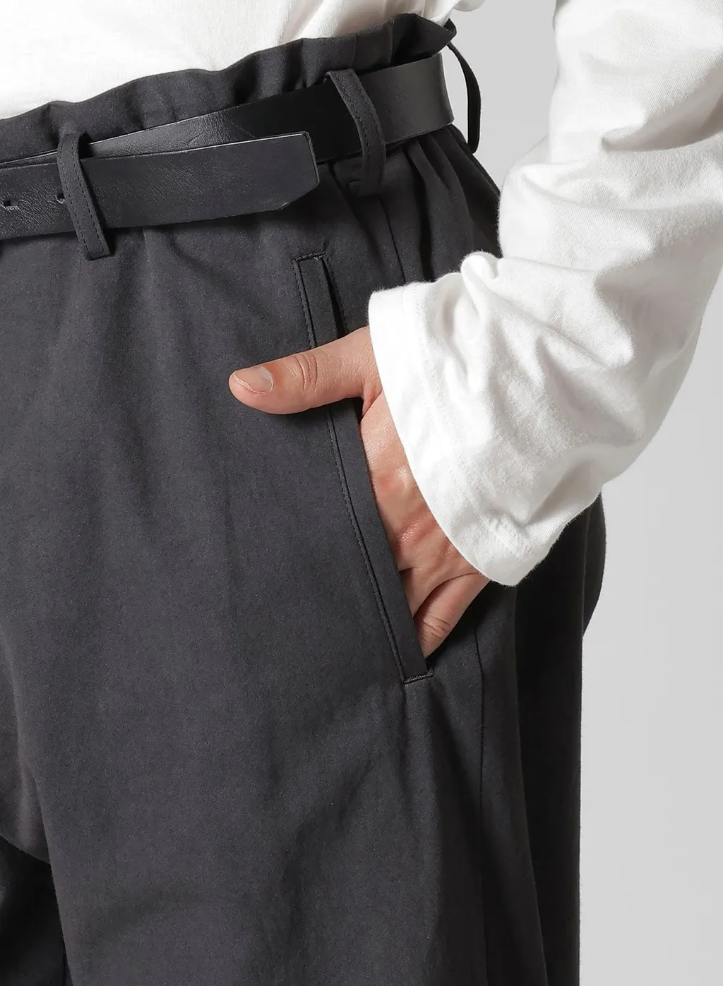 C/ Poplin Tab Detail Slim Pants