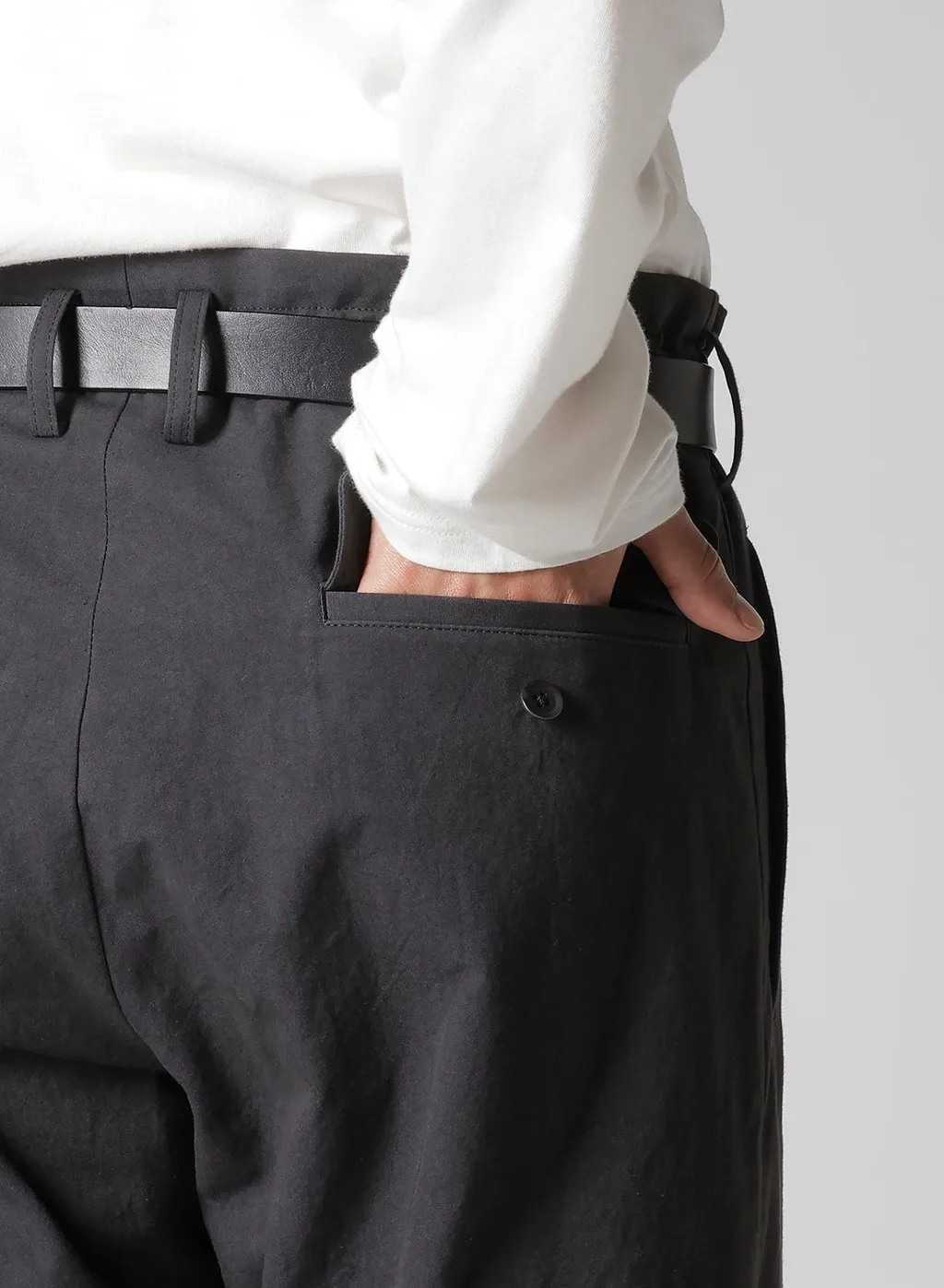 C/ Poplin Tab Detail Slim Pants