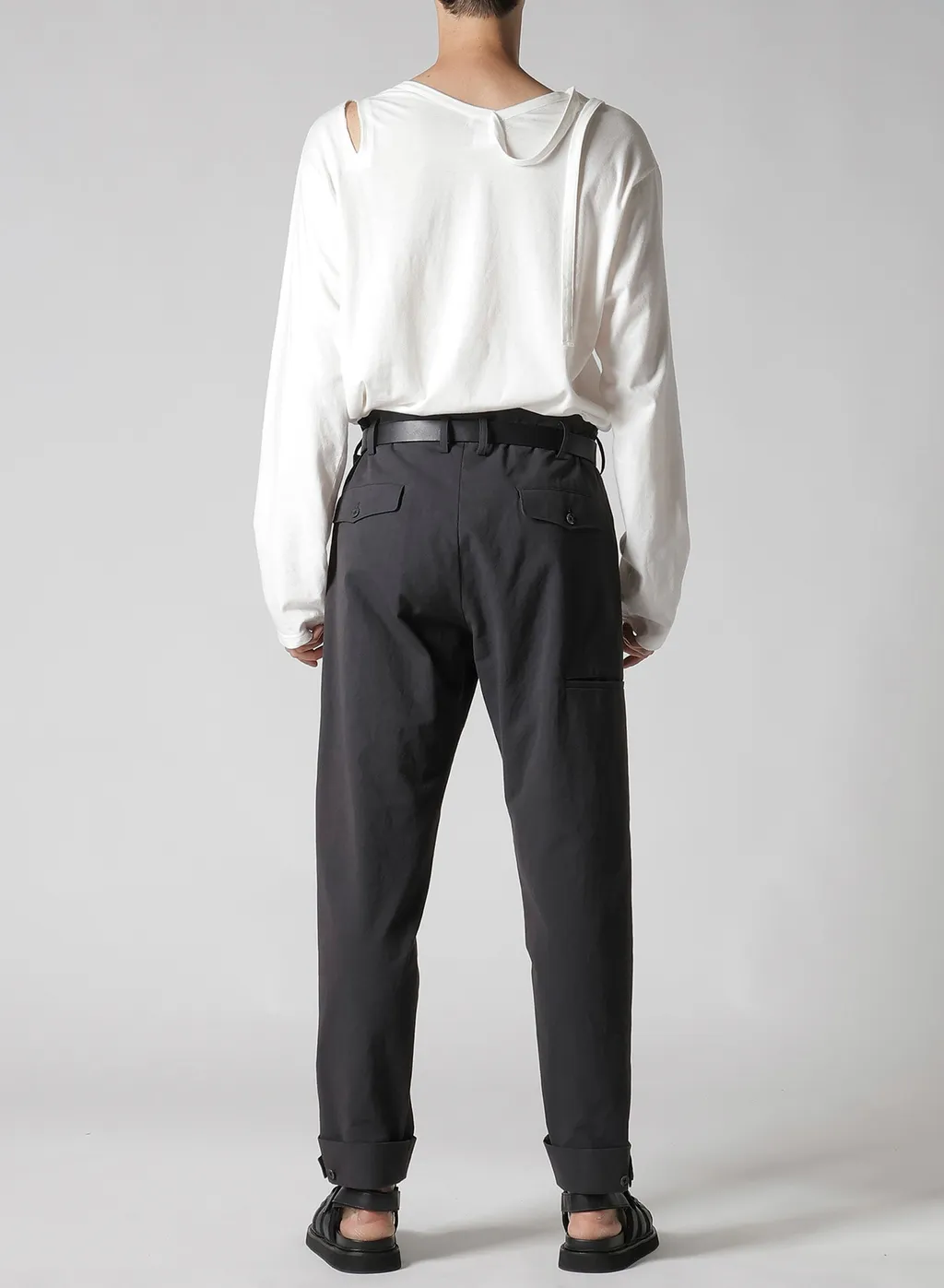 C/ Poplin Tab Detail Slim Pants