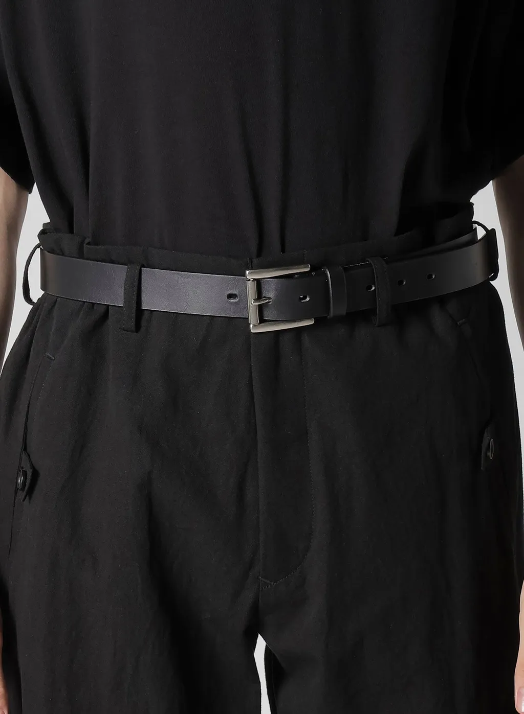 C/L Uneven Thread Canvas Tab Detail Slim Pants