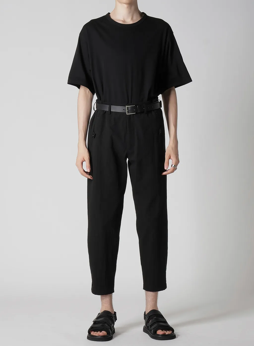 C/L Uneven Thread Canvas Tab Detail Slim Pants