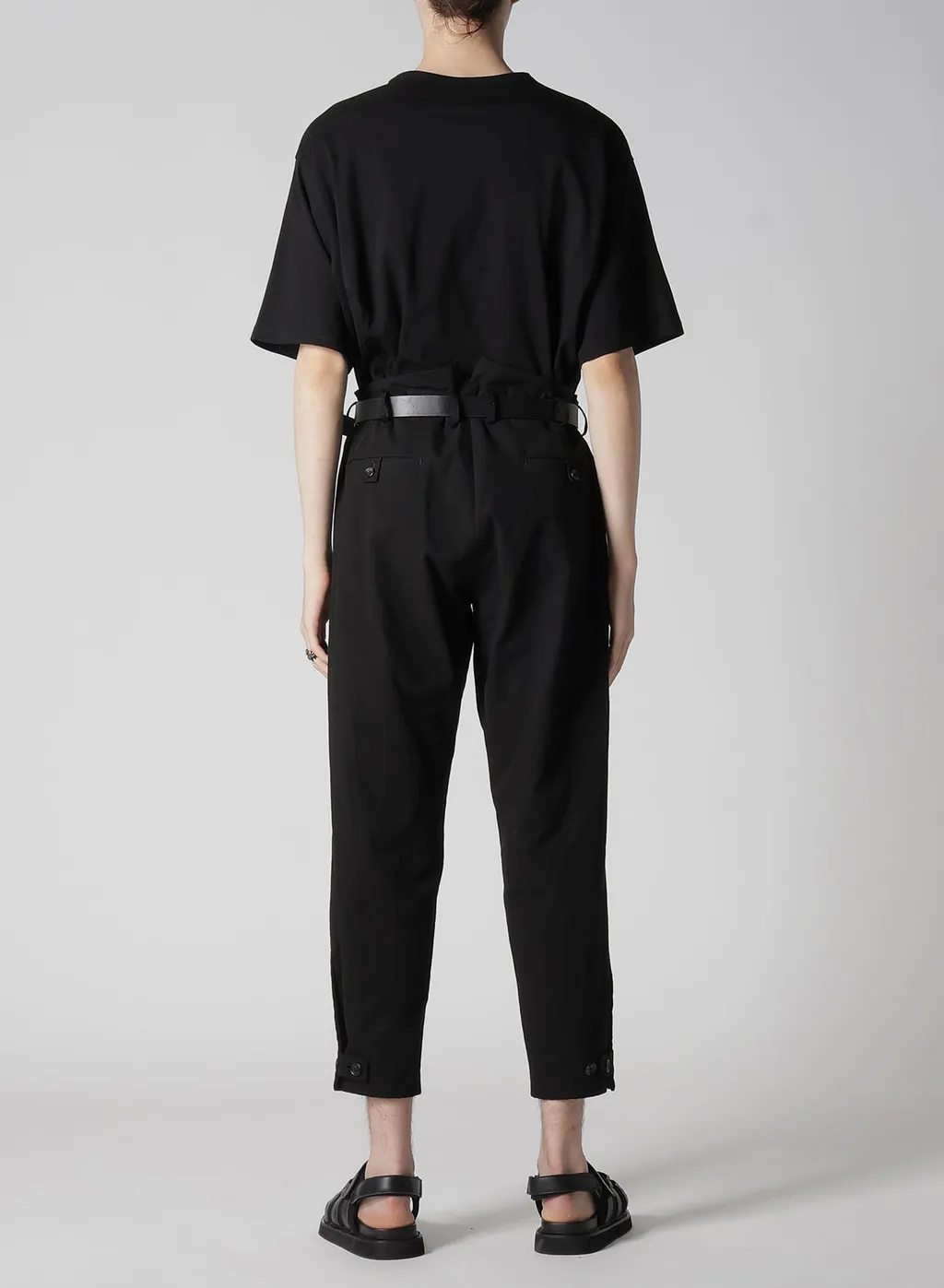 C/L Uneven Thread Canvas Tab Detail Slim Pants