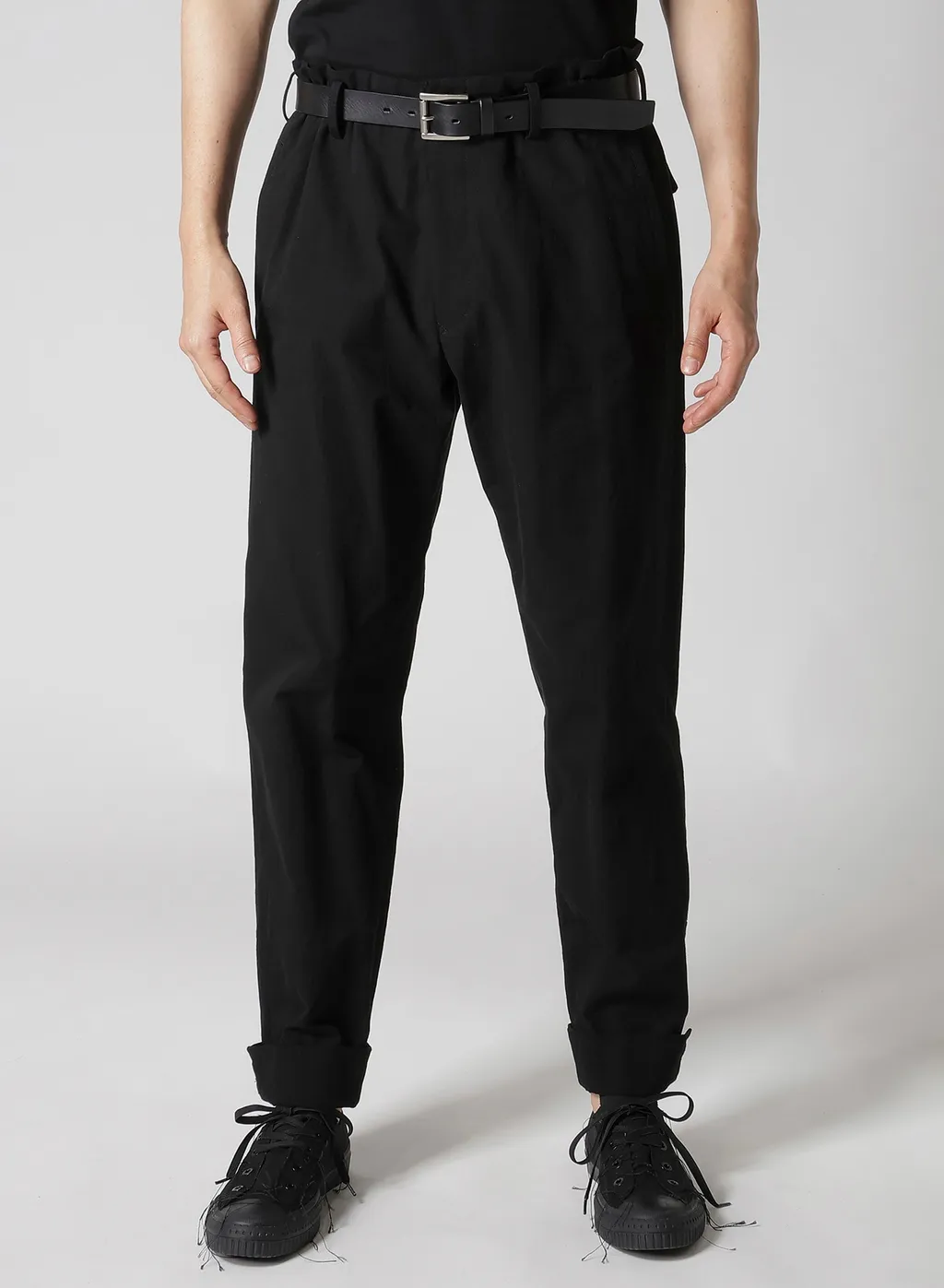 C/L Uneven Thread Canvas Tab Detail Slim Pants