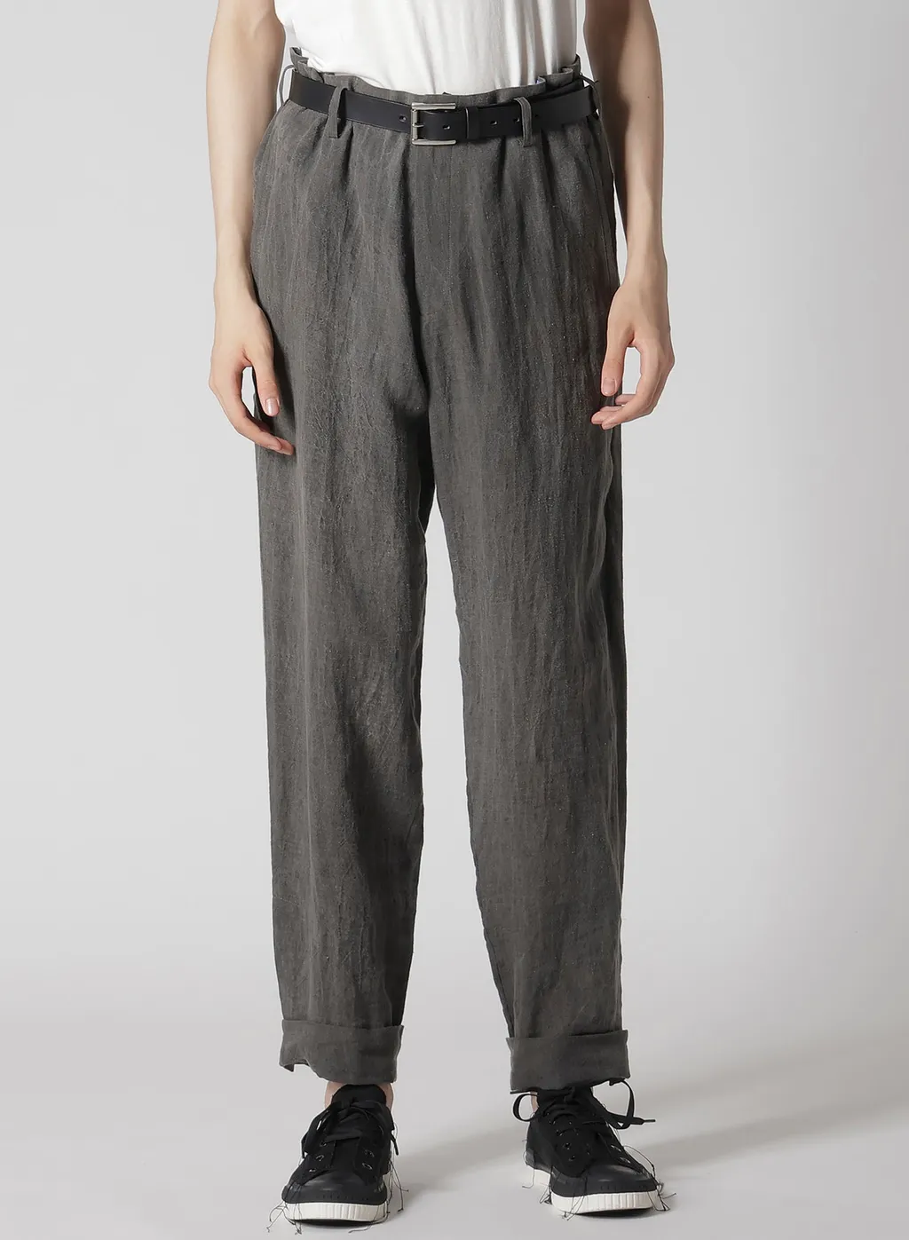 60 Flax Ink Tab Detail Slim Pants