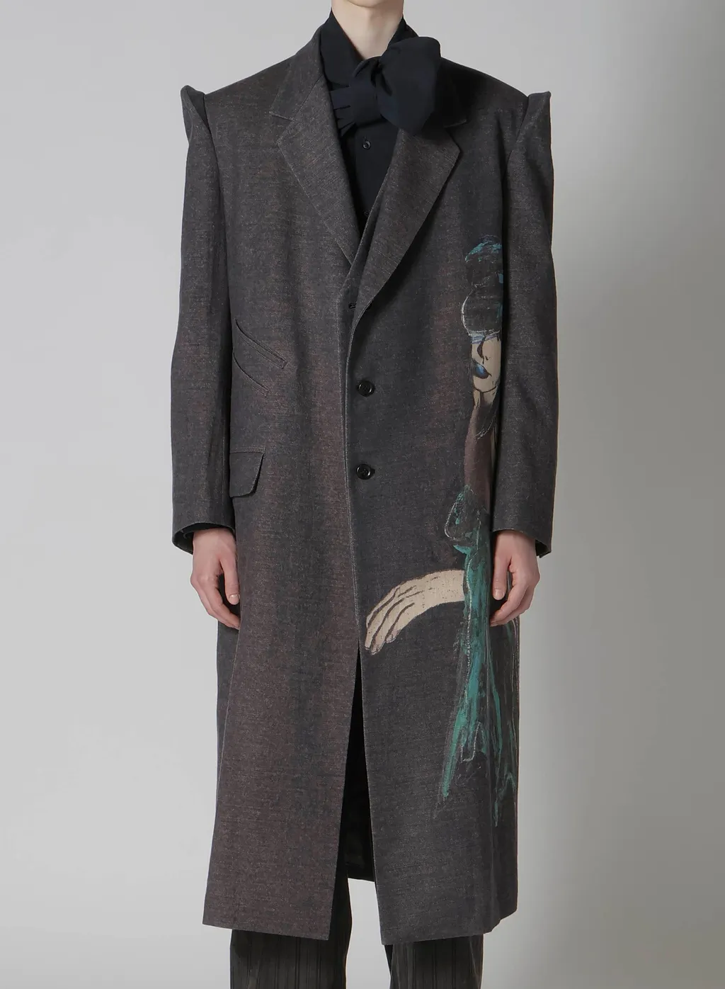 Lady Print Pinched Shoulder Jacket