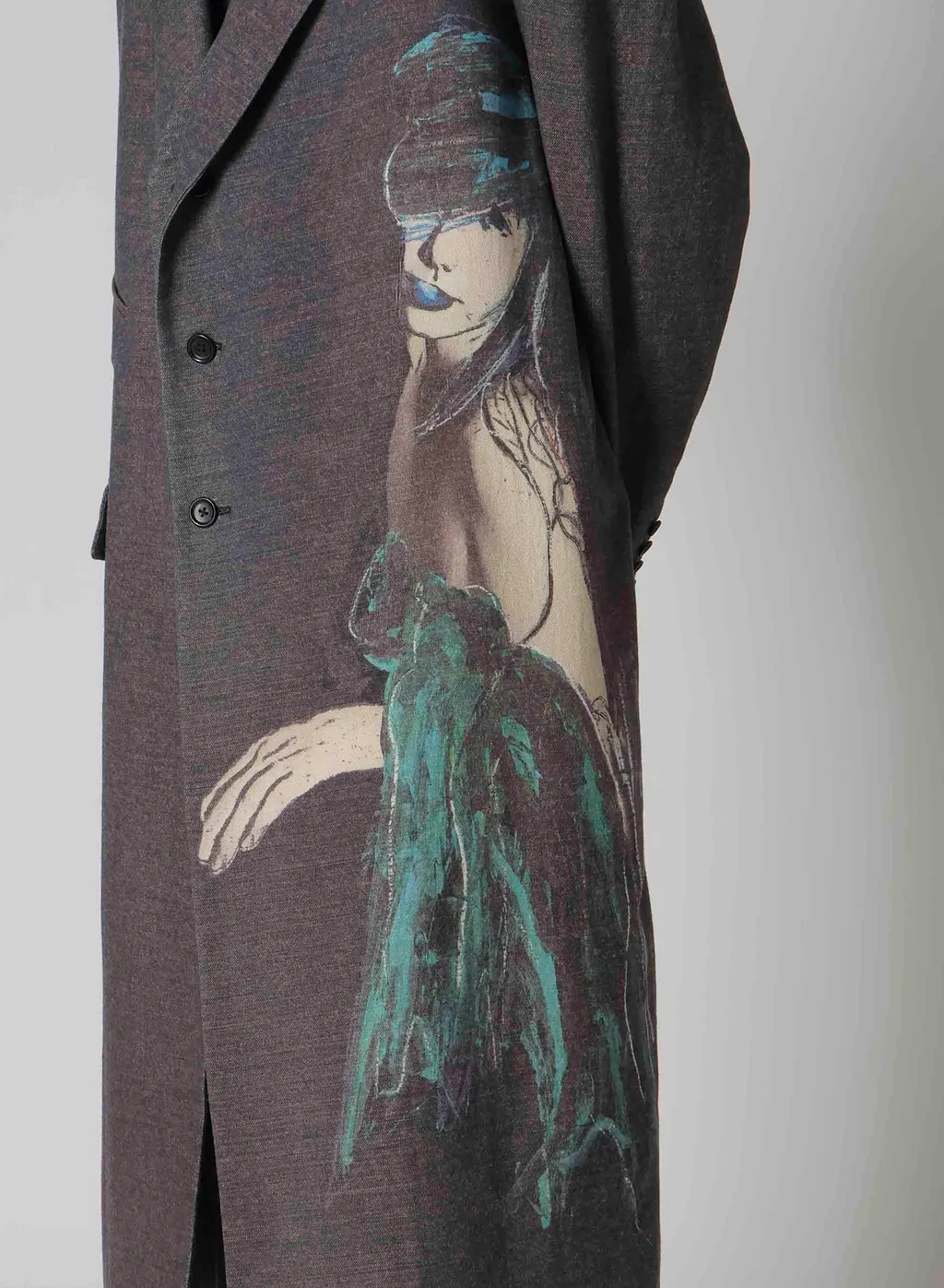 Lady Print Pinched Shoulder Jacket