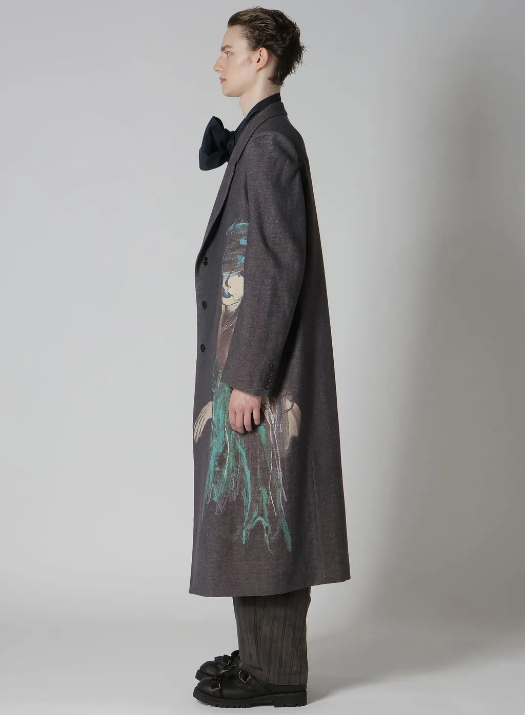 Lady Print Pinched Shoulder Jacket