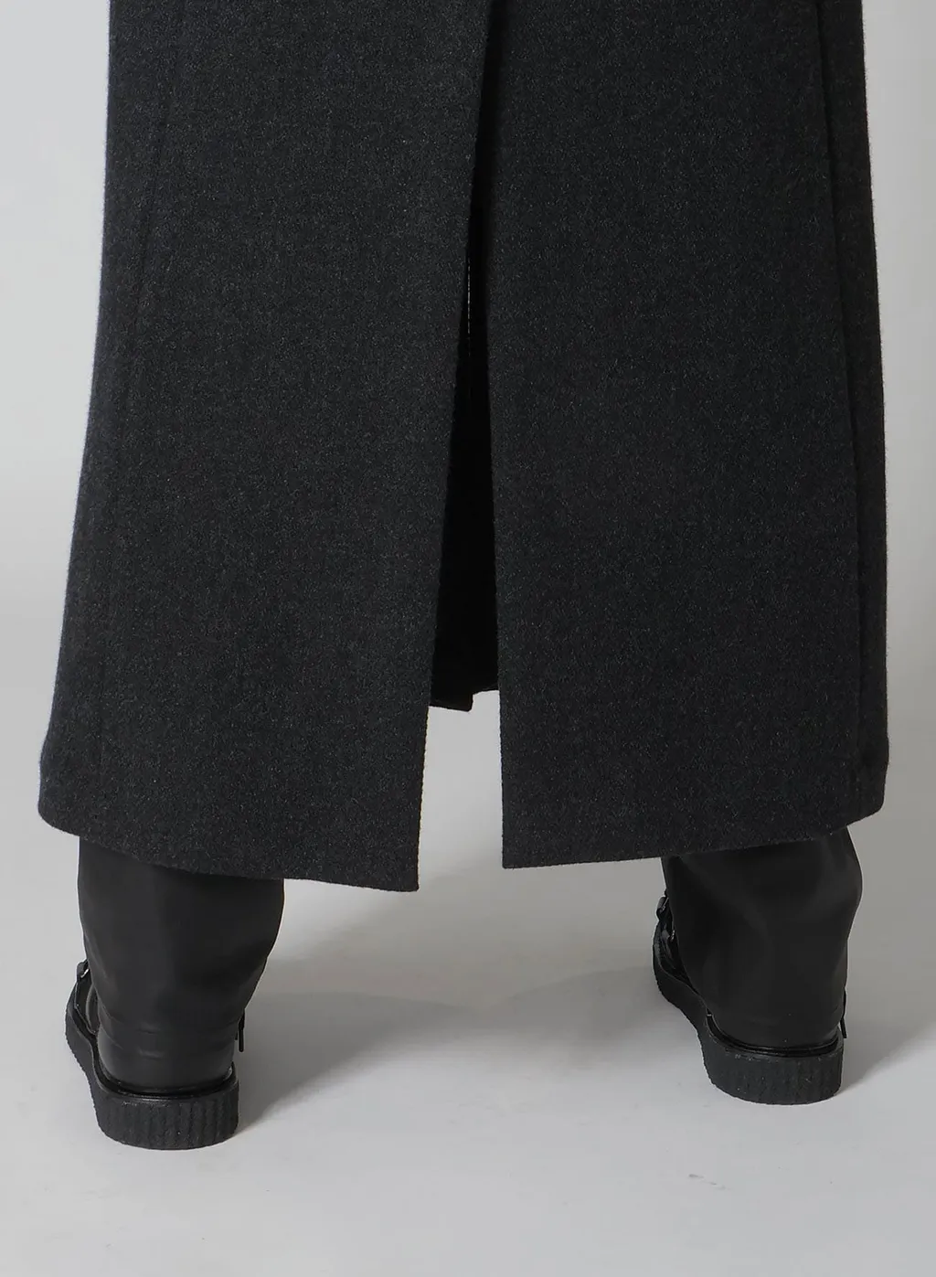 Dobby Tweed Peak Lapel Long Jacket