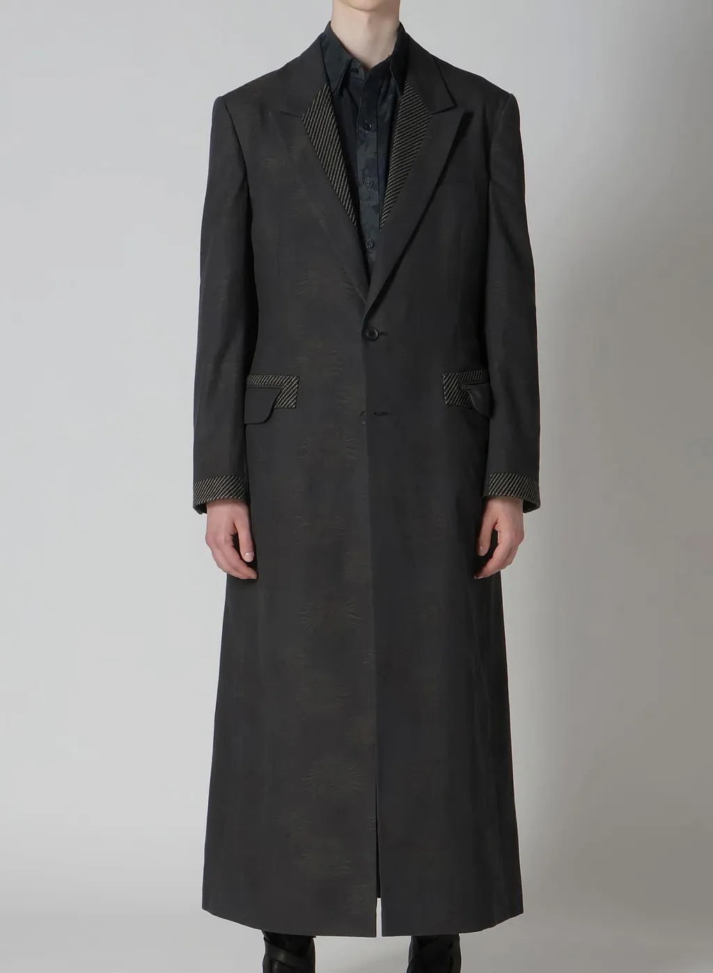 Dungaree Jq Black Long Jacket