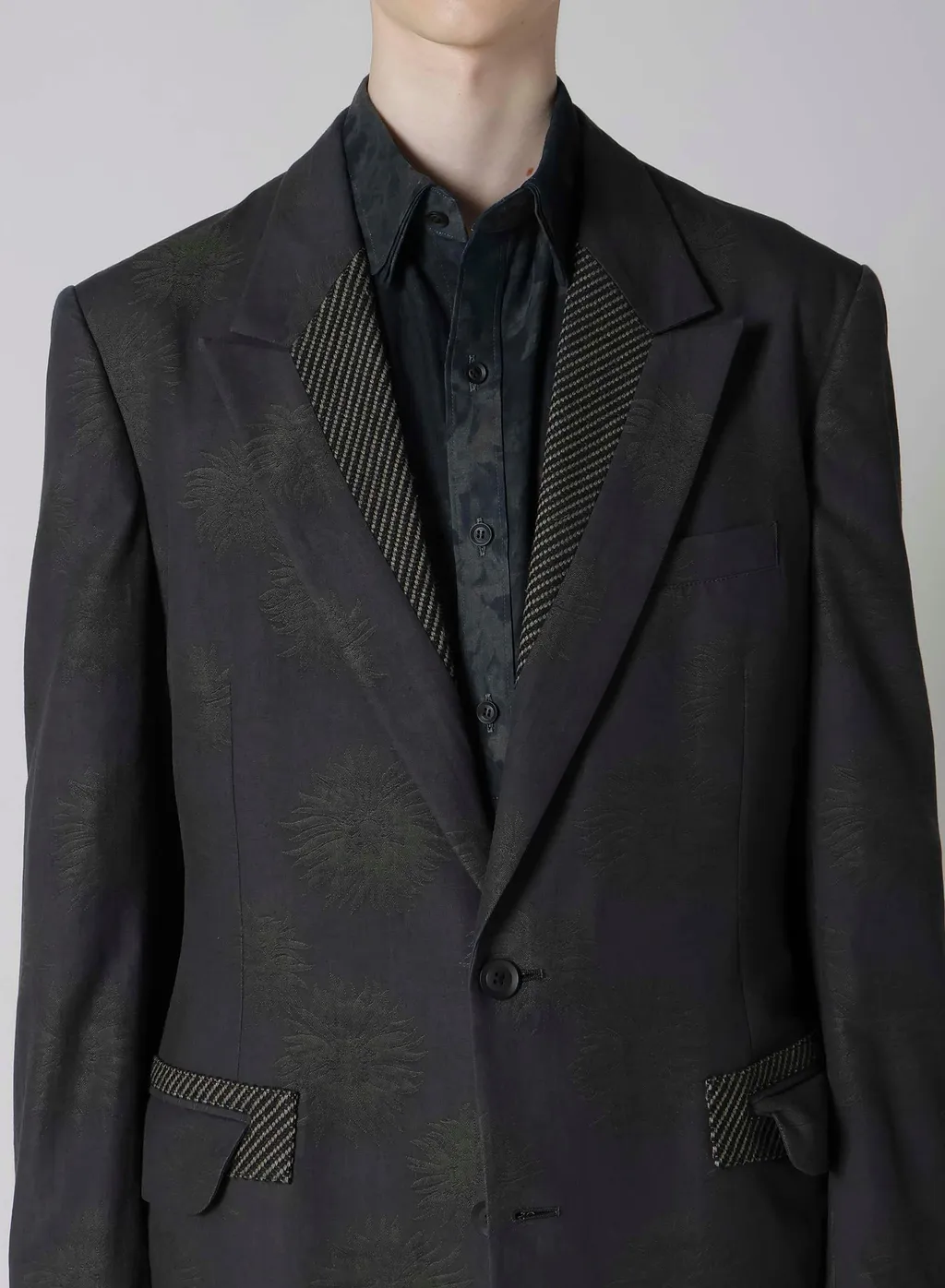 Dungaree Jq Black Long Jacket