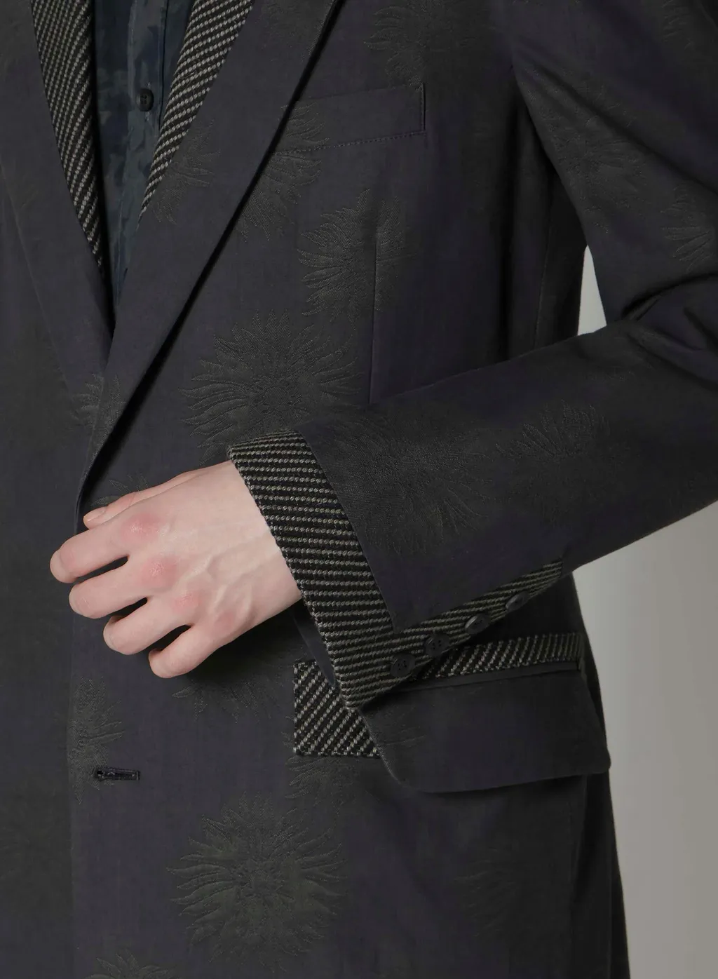 Dungaree Jq Black Long Jacket