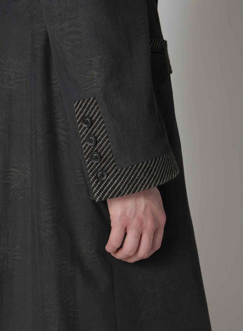 Dungaree Jq Black Long Jacket
