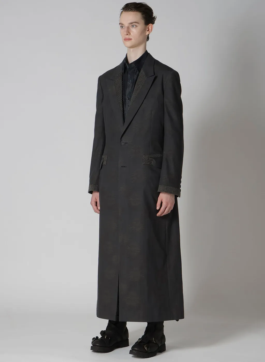 Dungaree Jq Black Long Jacket