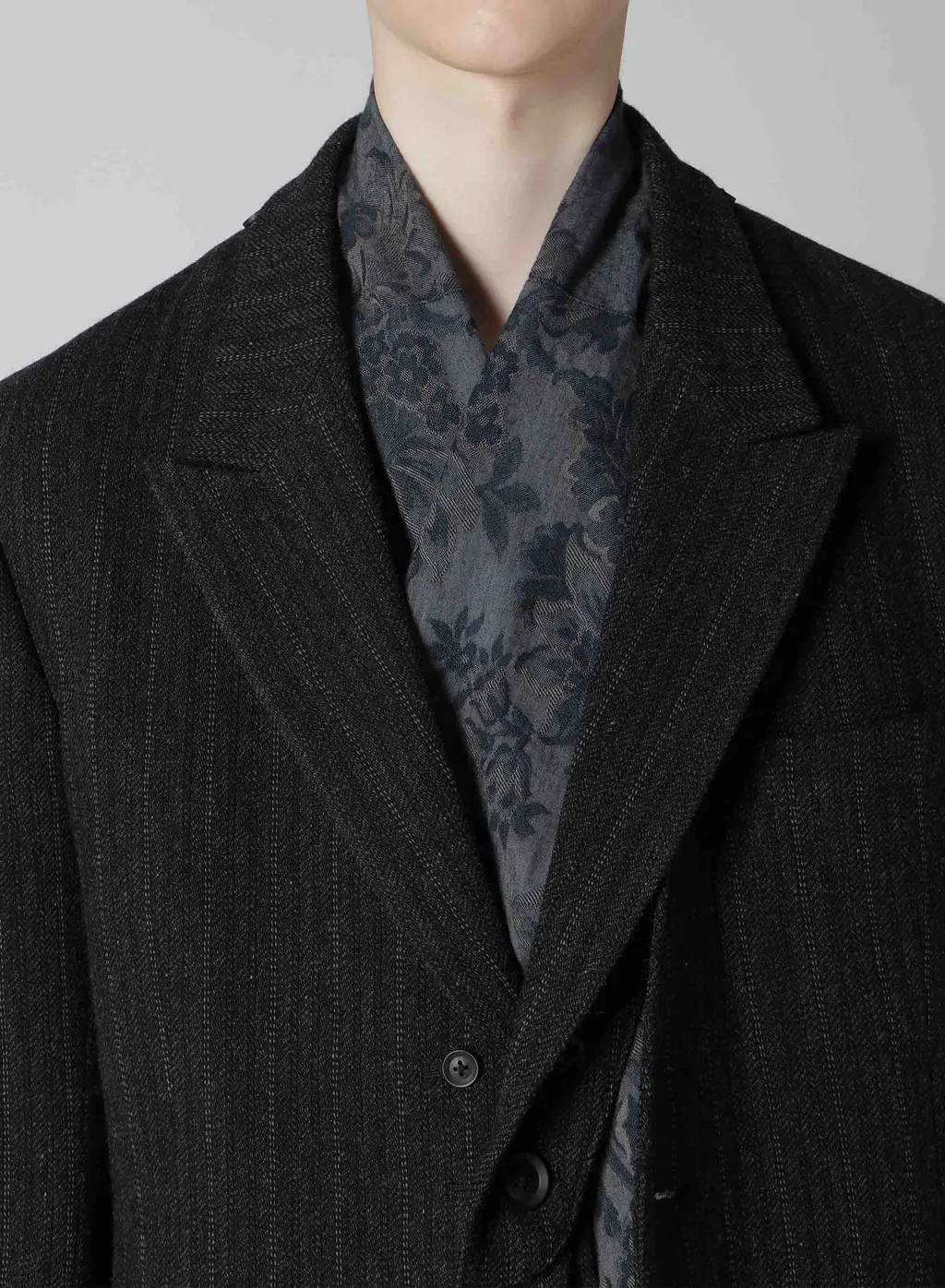 W/Tweed St Light Pattern Lapel Attachable Jacket