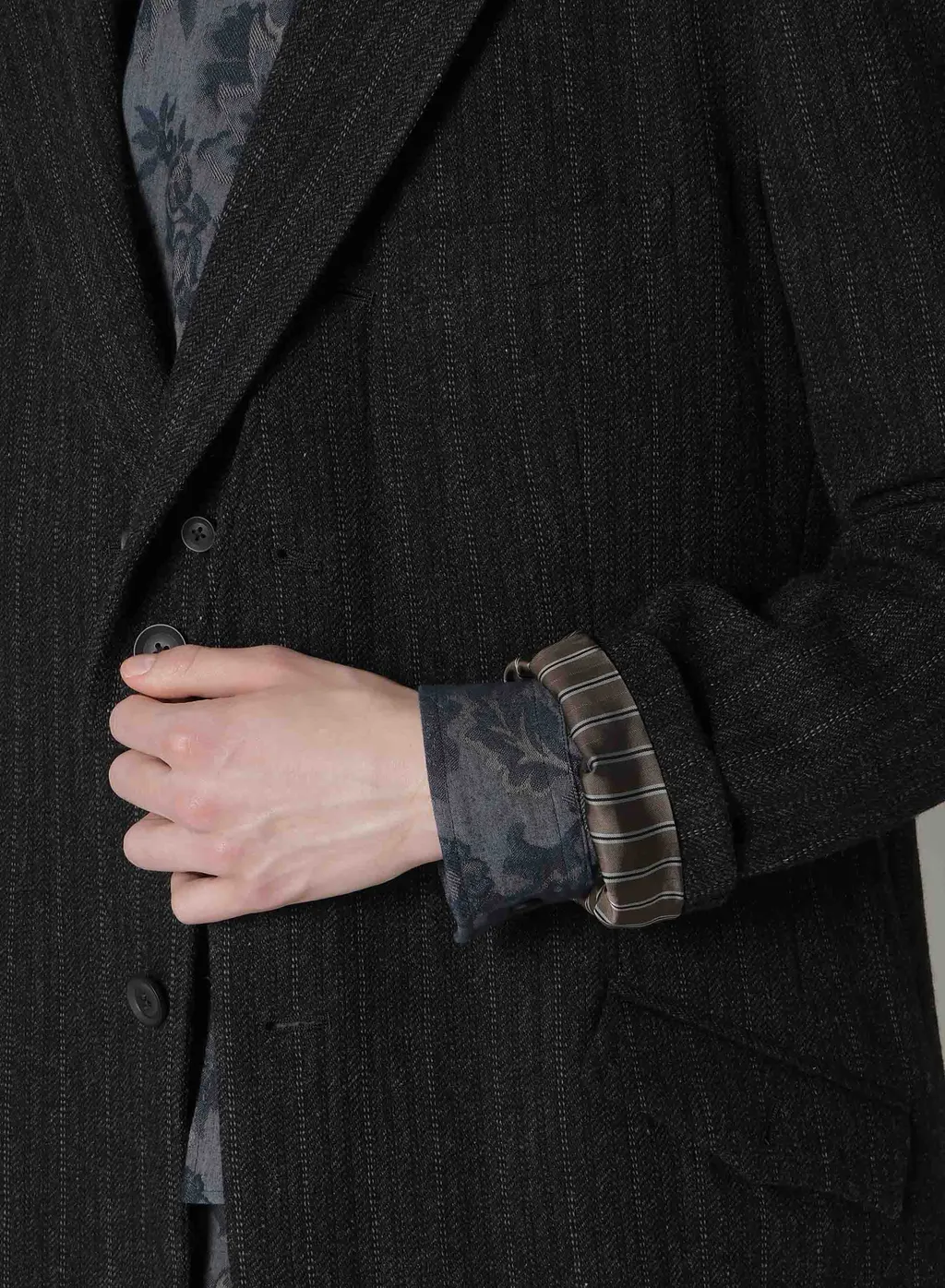 W/Tweed St Light Pattern Lapel Attachable Jacket