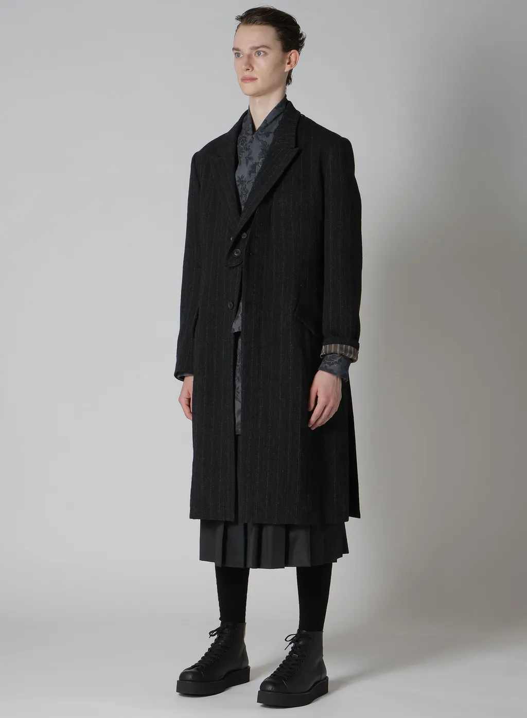 W/Tweed St Light Pattern Lapel Attachable Jacket