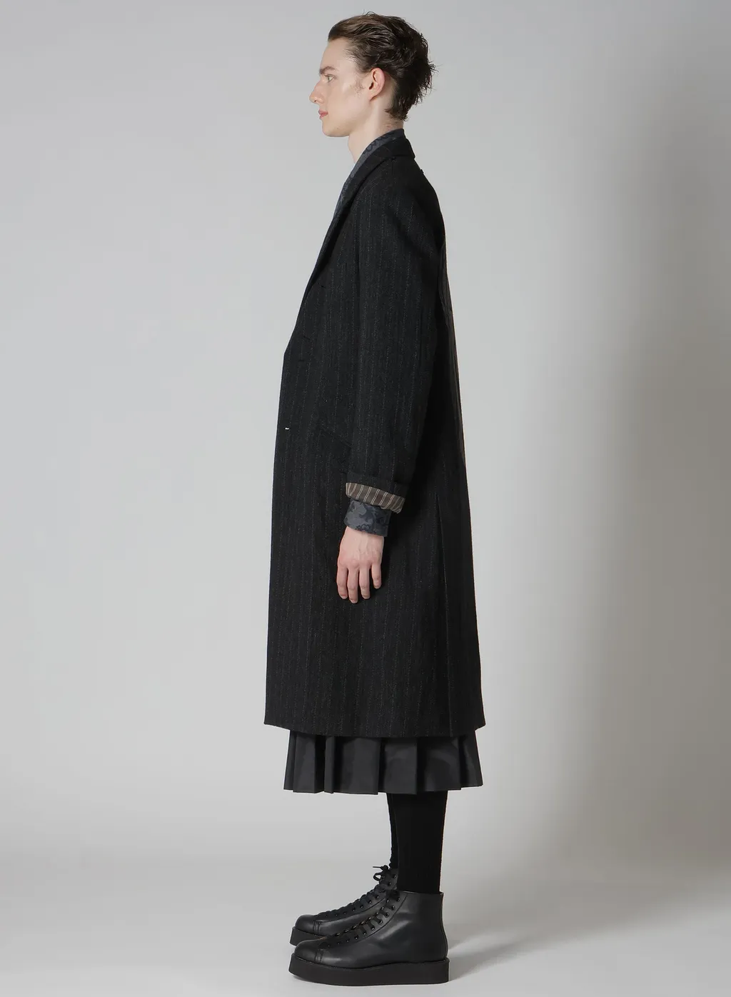 W/Tweed St Light Pattern Lapel Attachable Jacket