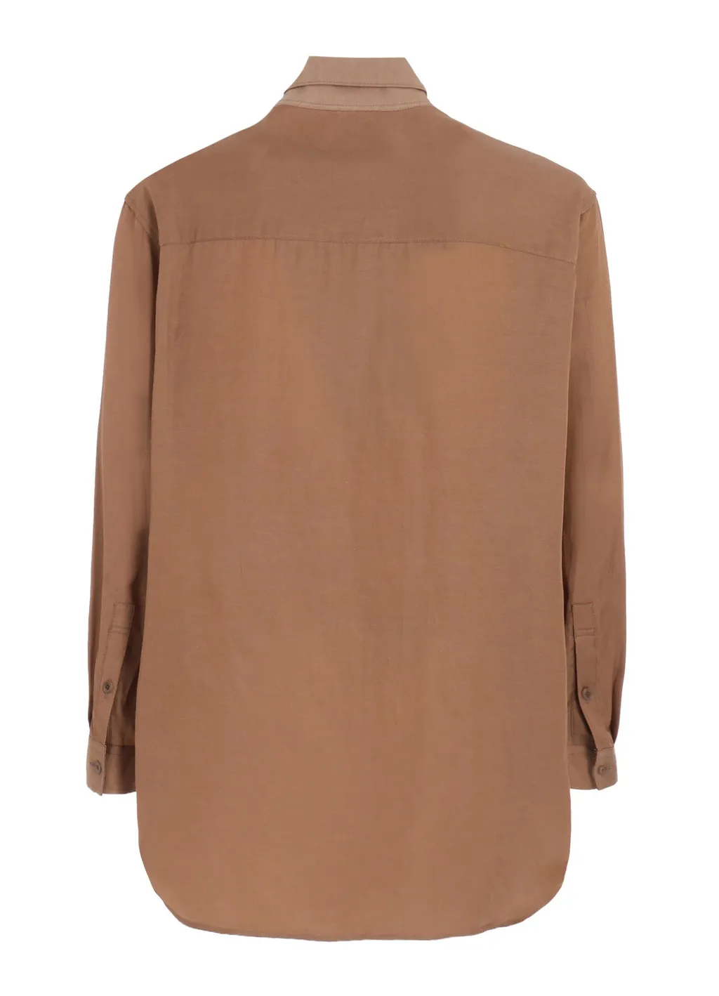 Cu/C/Flax Stand Collar Shirt