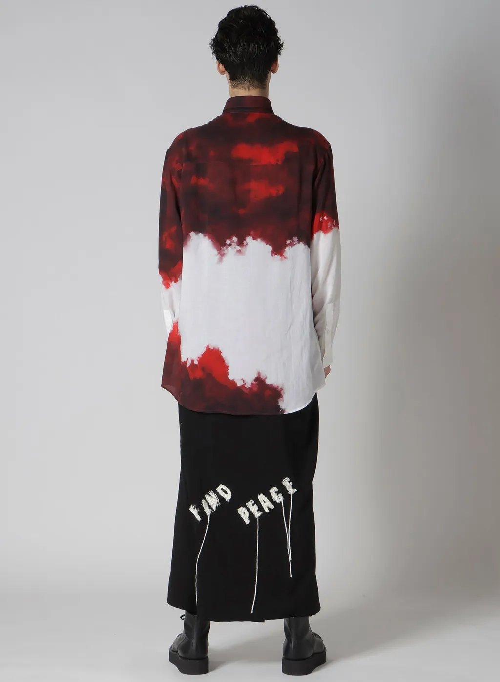 Cellulose Uneven Red Blouse