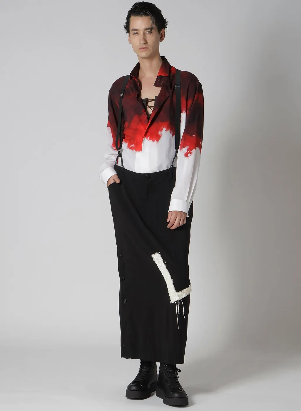 Cellulose Uneven Red Blouse