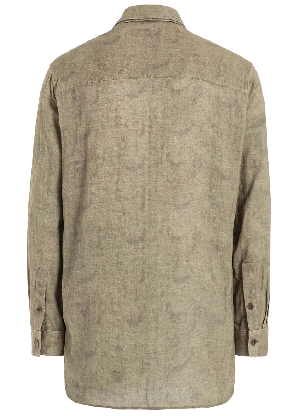 Cotton Linen Herringbone 5 Way Collar Tab Blouse