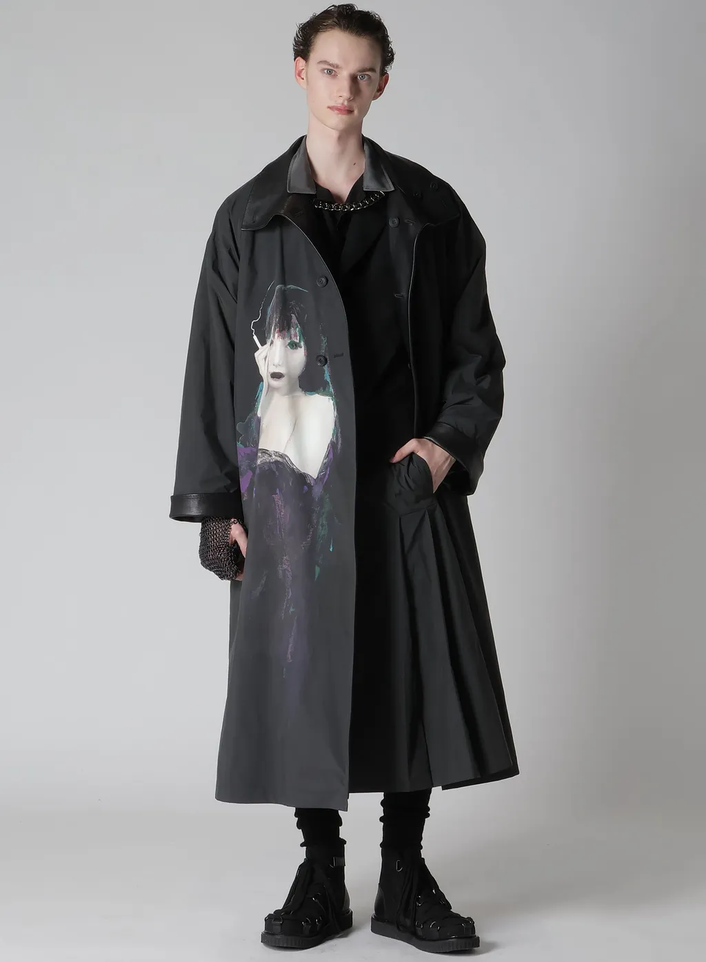 Cellulose Loan Open Collar B W/ Differnt Fabric