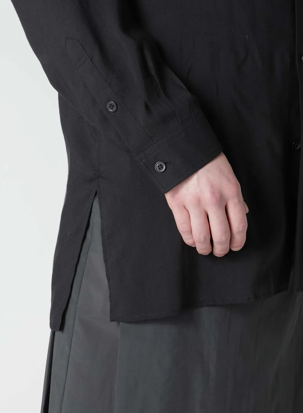 Cellulose Loan Open Collar B W/ Differnt Fabric