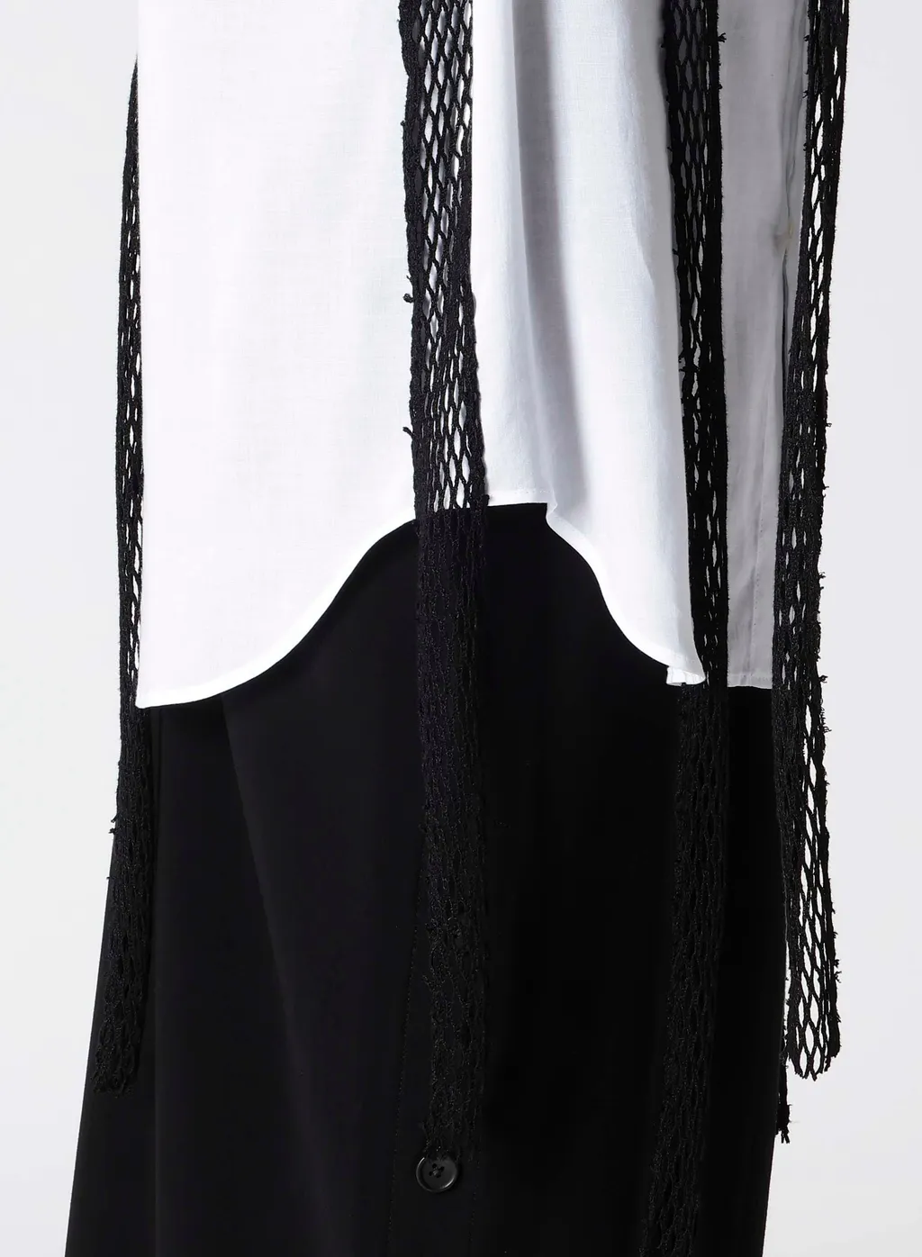 Cellulose Lawn Black Mesh Tp Blouse