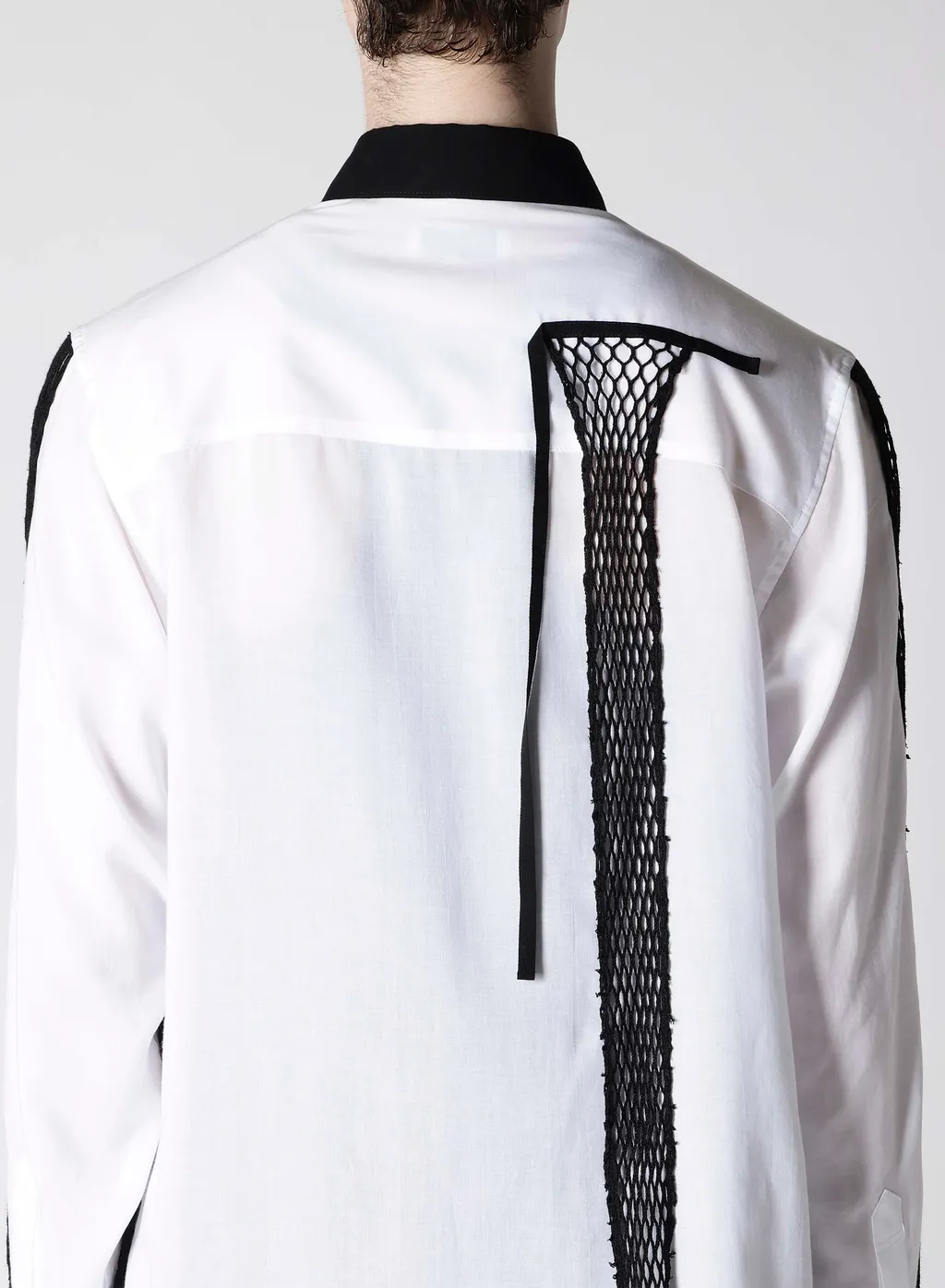 Cellulose Lawn Black Mesh Tp Blouse
