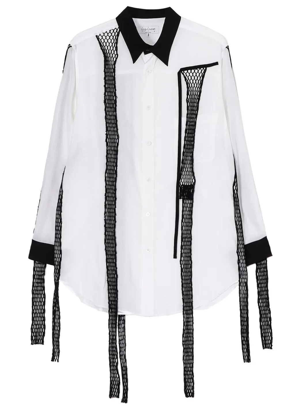 Cellulose Lawn Black Mesh Tp Blouse