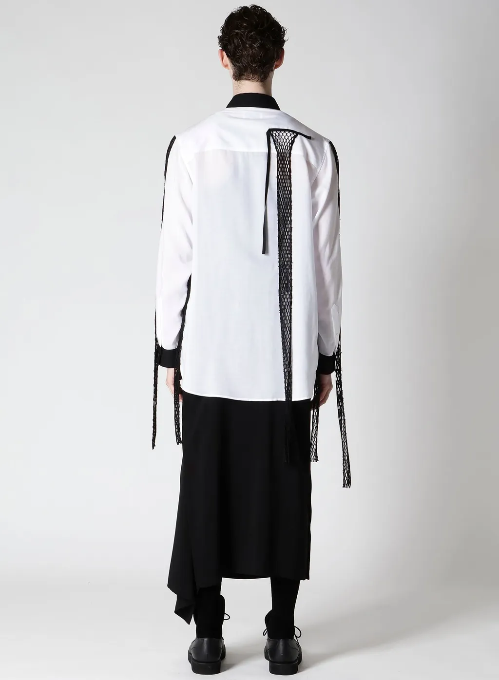 Cellulose Lawn Black Mesh Tp Blouse