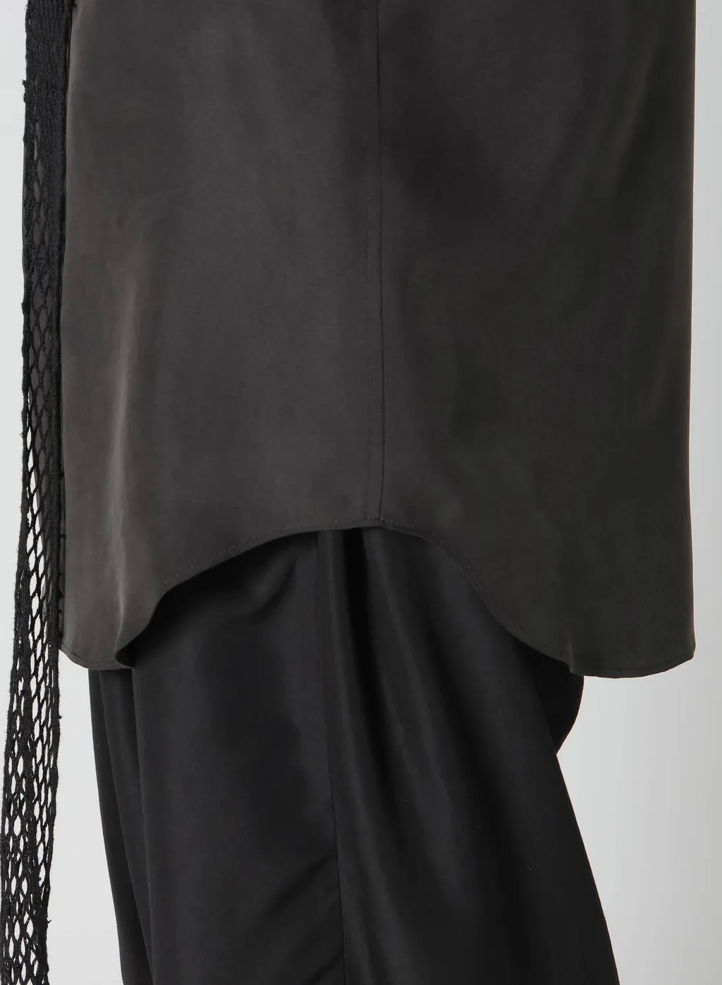 22M French Twill Mesh Tp Grey Blouse