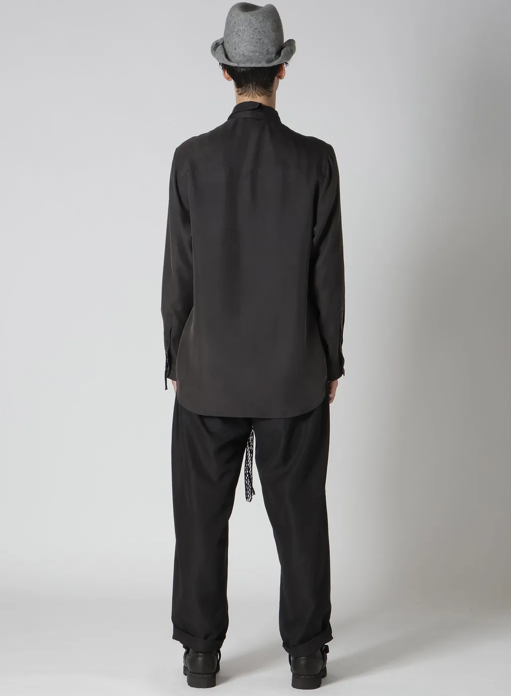 22M French Twill Mesh Tp Grey Blouse