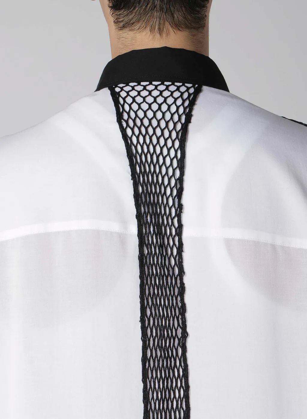 Cellulose Lawn Black Mesh Blouse