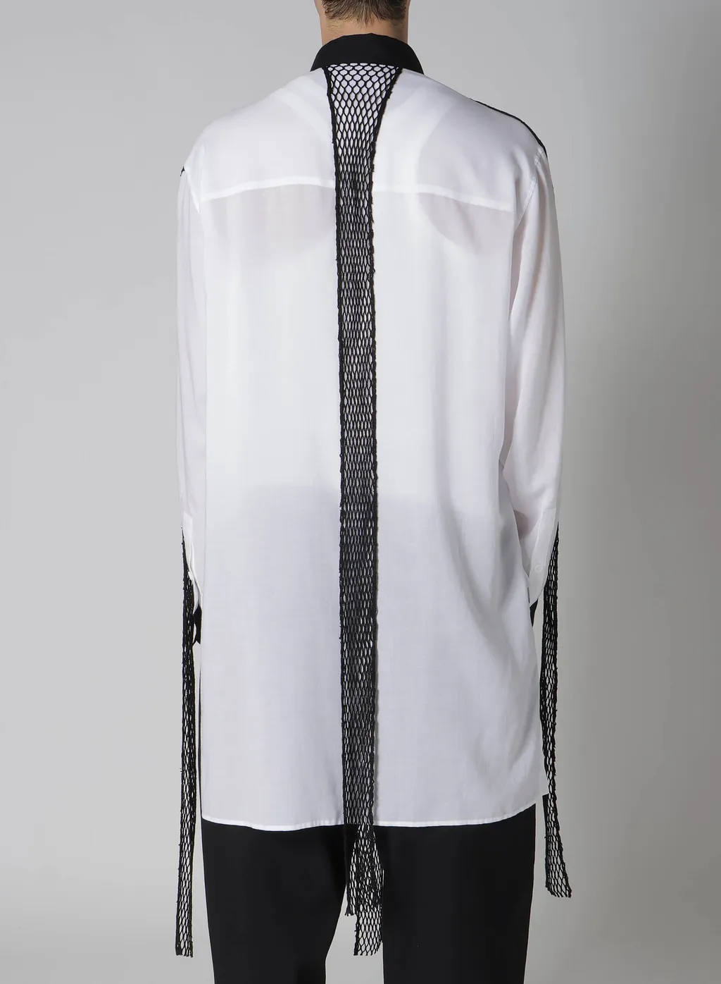Cellulose Lawn Black Mesh Blouse