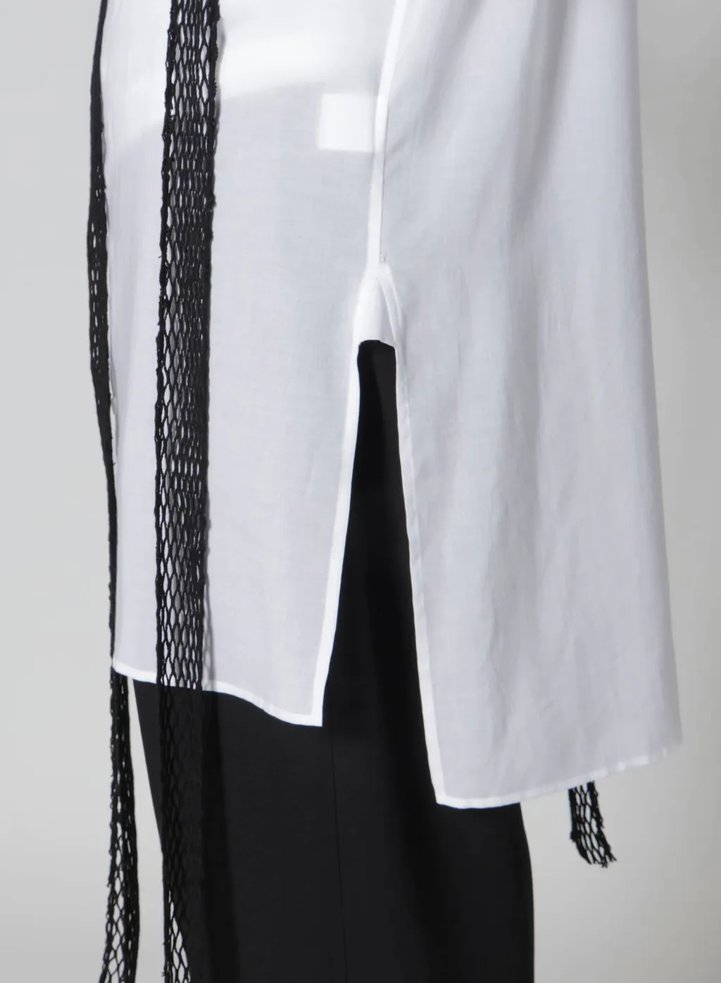 Cellulose Lawn Black Mesh Blouse