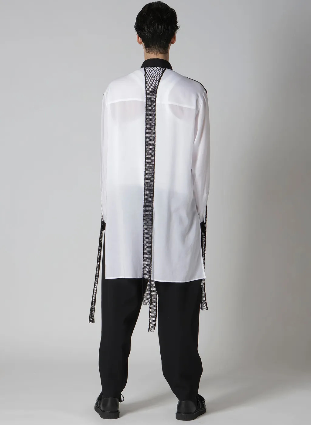 Cellulose Lawn Black Mesh Blouse