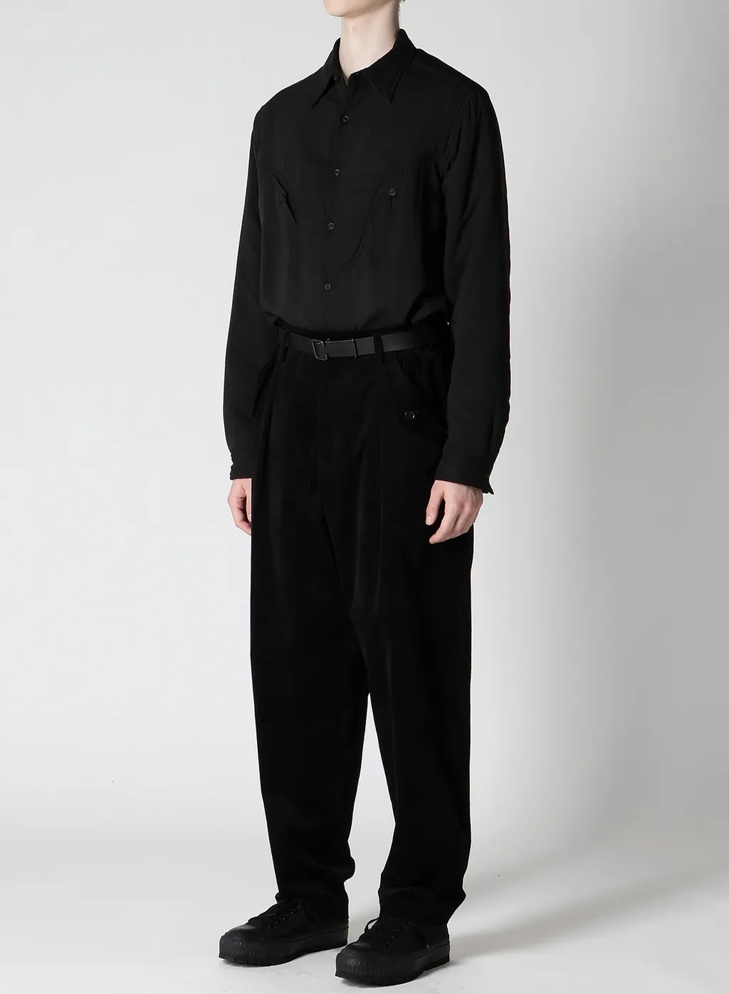 50C Velvet Tuck Pants