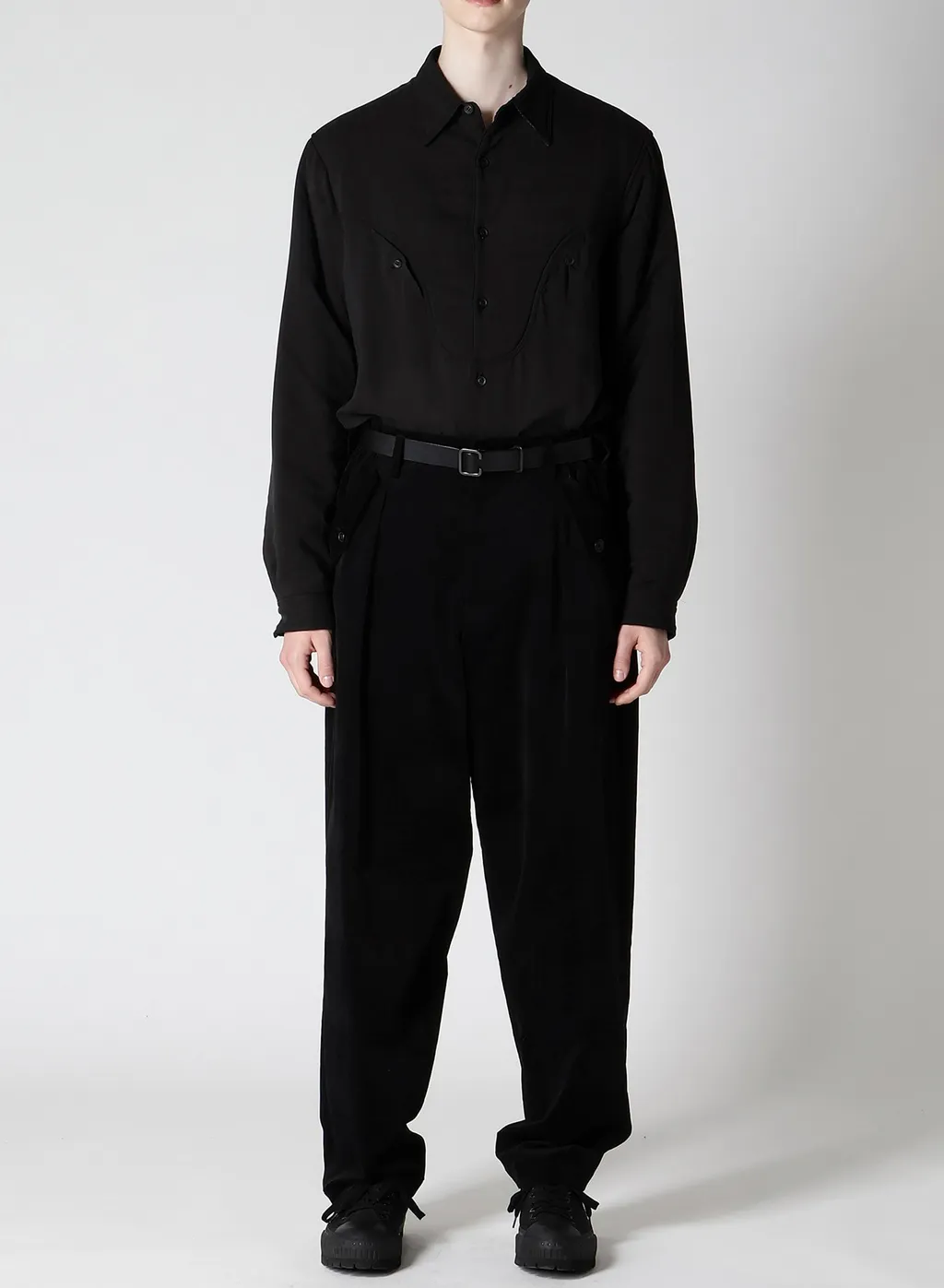 50C Velvet Tuck Pants