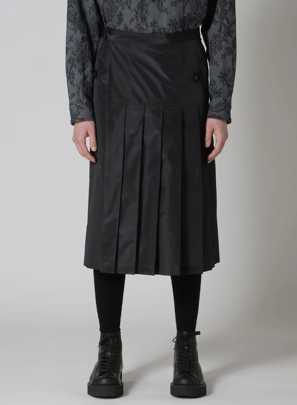 S/Pe Taffeta Pleats Skirt