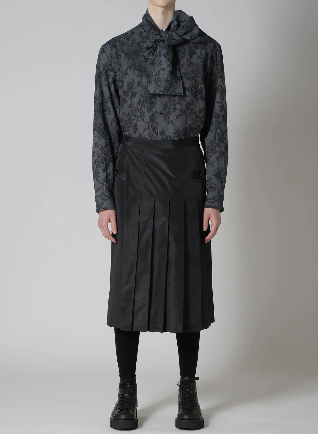 S/Pe Taffeta Pleats Skirt