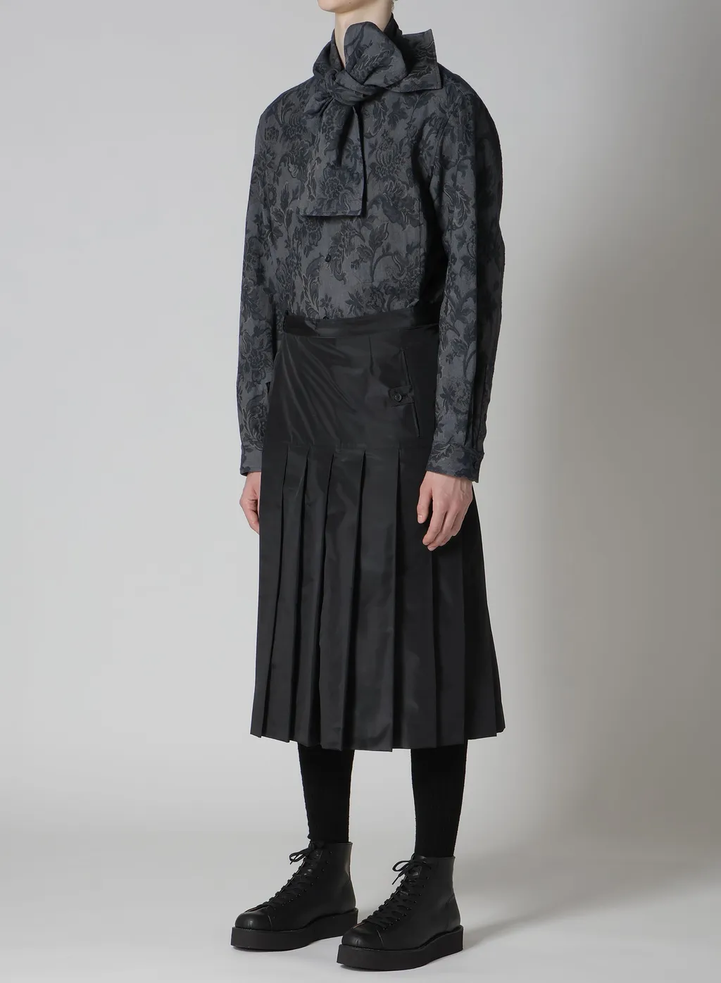 S/Pe Taffeta Pleats Skirt
