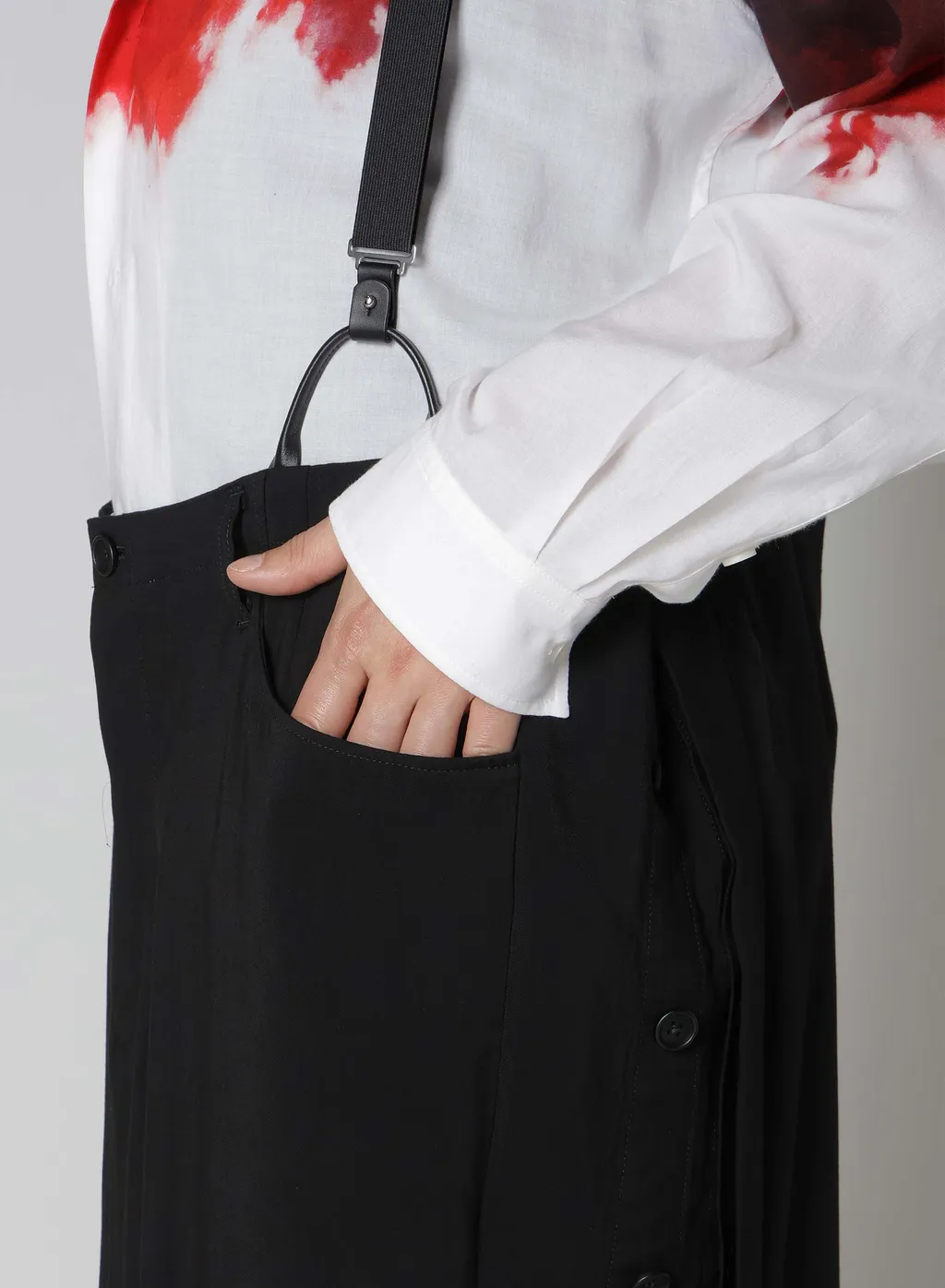 Cu/Ry/S Gabardine Patch Right Side Vents Skirt