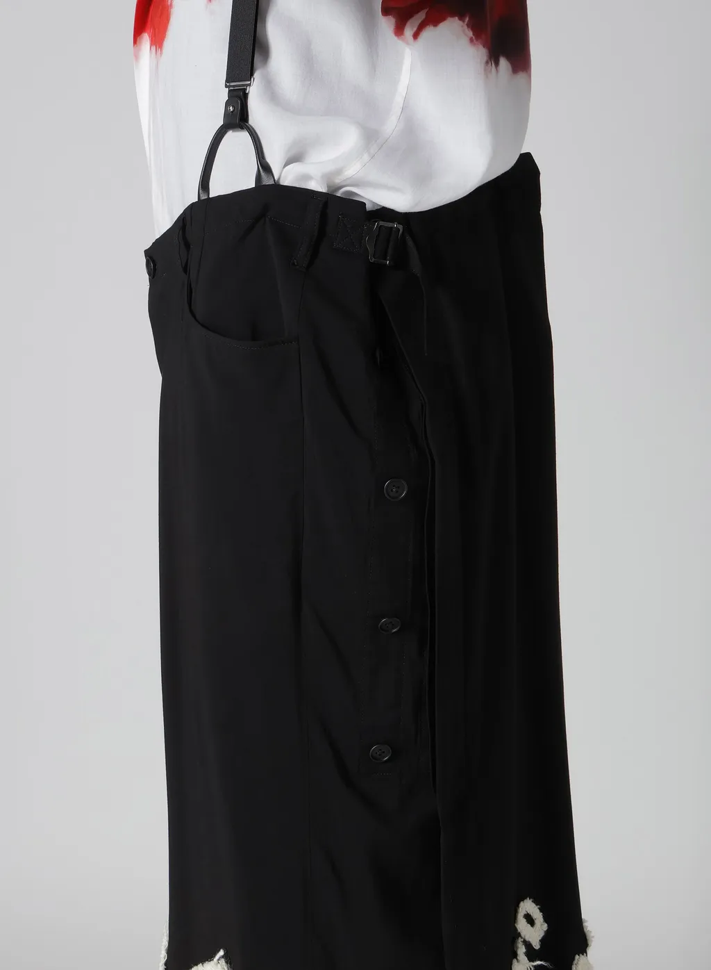 Cu/Ry/S Gabardine Patch Right Side Vents Skirt