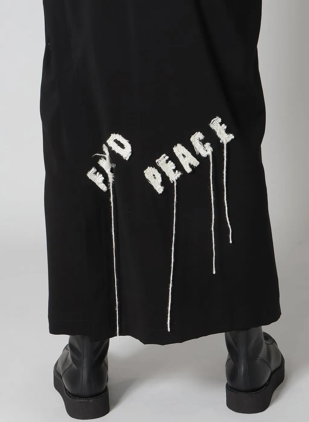 Cu/Ry/S Gabardine Patch Right Side Vents Skirt